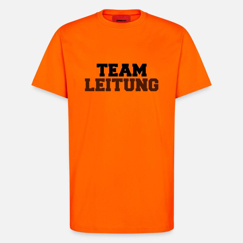 team-leitung - T-Shirt - made by SPREAD - SUNSET ORANGE