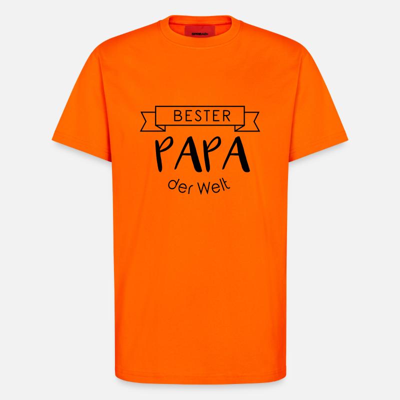 Bester PAPA der Welt - T-Shirt - made by SPREAD - SUNSET ORANGE