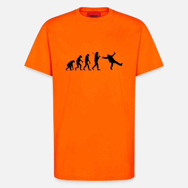 Evolution : Drunk - T-Shirt - made by SPREAD - SUNSET ORANGE