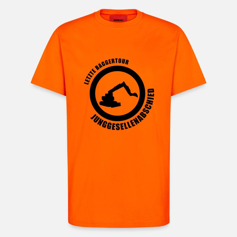 baggertour junggesellenabschied - T-Shirt - made by SPREAD - SUNSET ORANGE