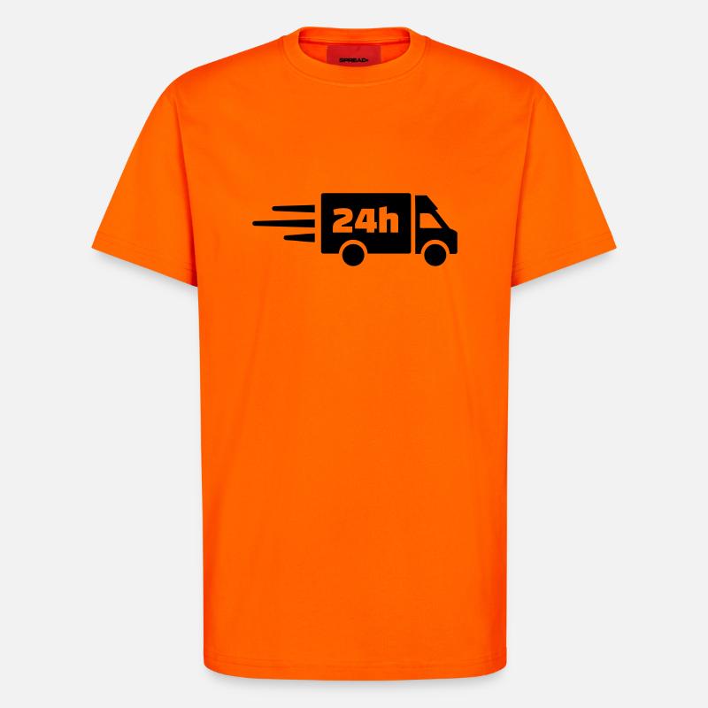 Express delivery - T-Shirt - made by SPREAD - SUNSET ORANGE