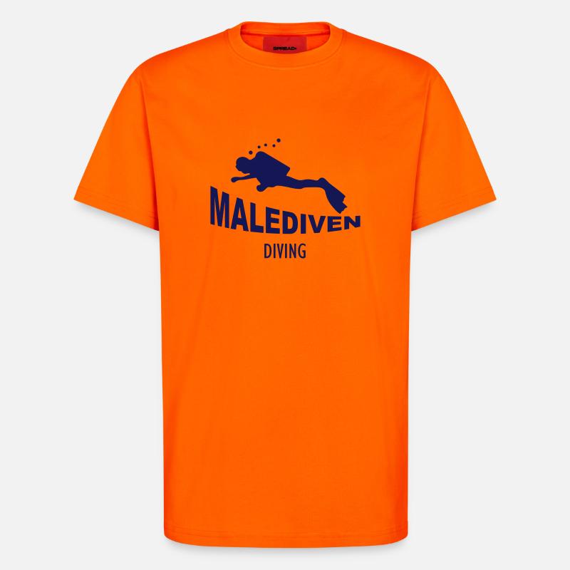 Malediven Diving - T-Shirt - made by SPREAD - SUNSET ORANGE