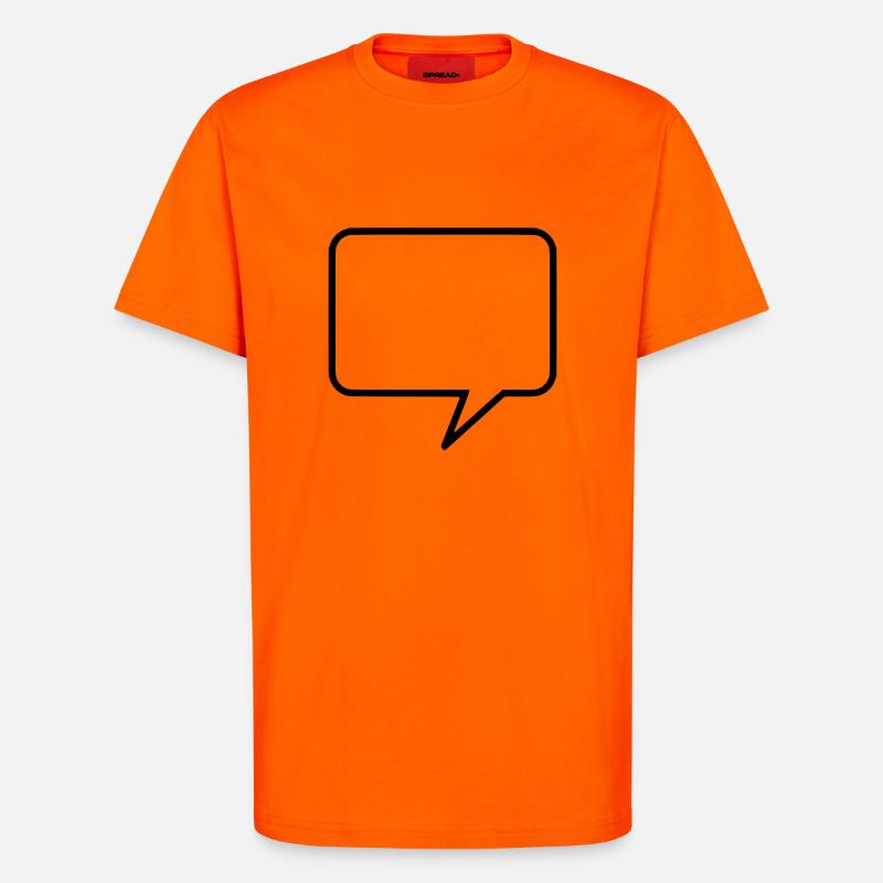 Sprechblase (eckig) - T-Shirt - made by SPREAD - SUNSET ORANGE