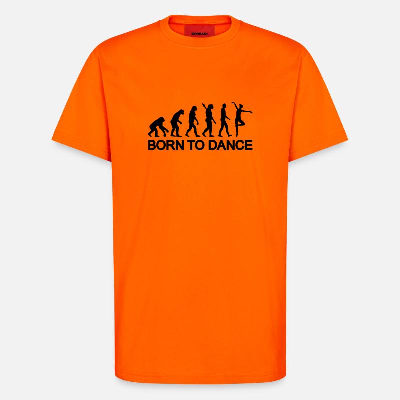 Ballet Évolution - T-shirt bio décontracté fabriqué en UE - SUNSET ORANGE