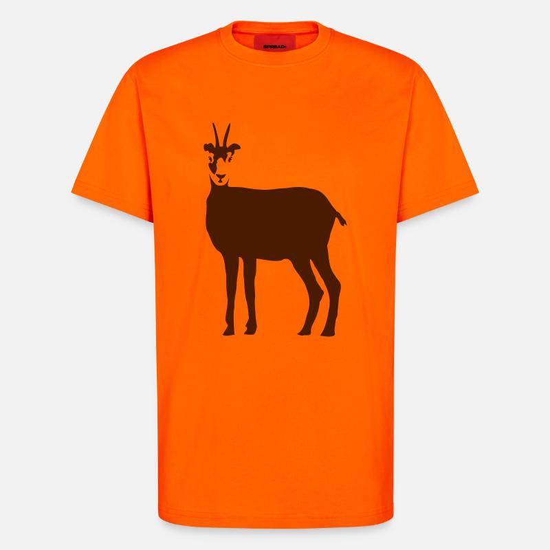 Le Chamois (Vector) - T-Shirt - made by SPREAD - SUNSET ORANGE
