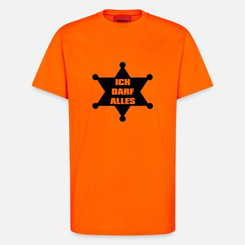 Sheriff - T-Shirt - made by SPREAD - SUNSET ORANGE