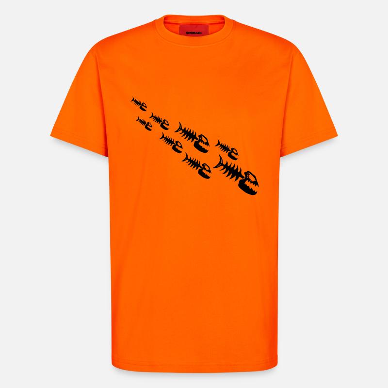 Fish Bone Monsters - T-Shirt - made by SPREAD - SUNSET ORANGE