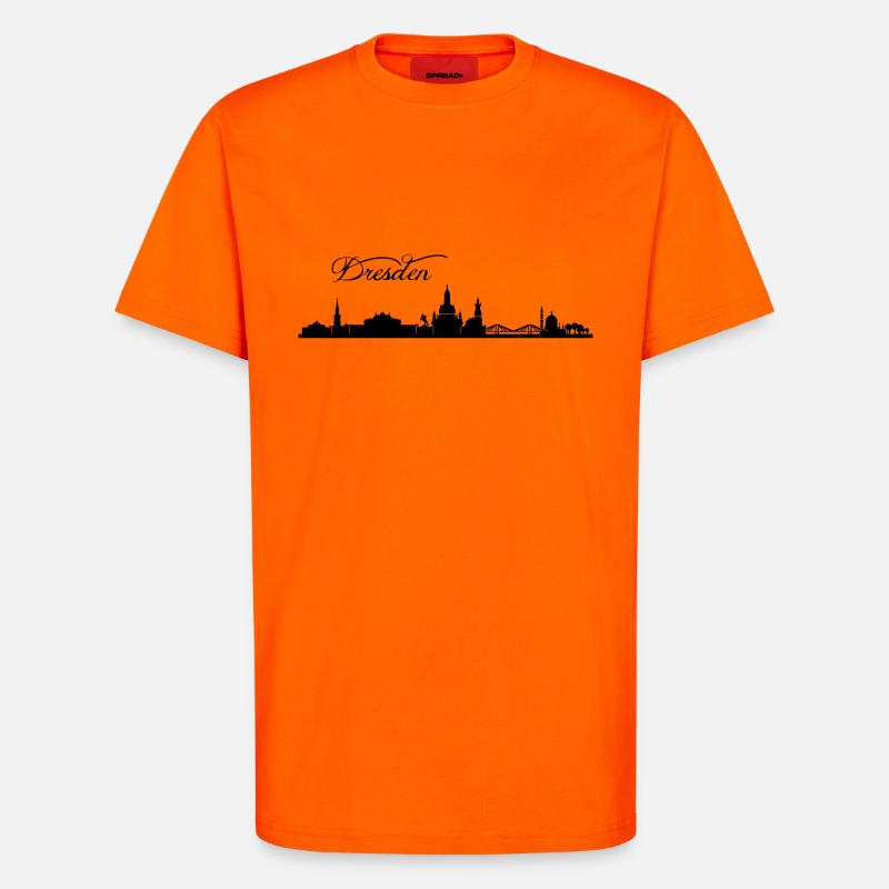 Dresdener Skyline - T-Shirt - made by SPREAD - SUNSET ORANGE