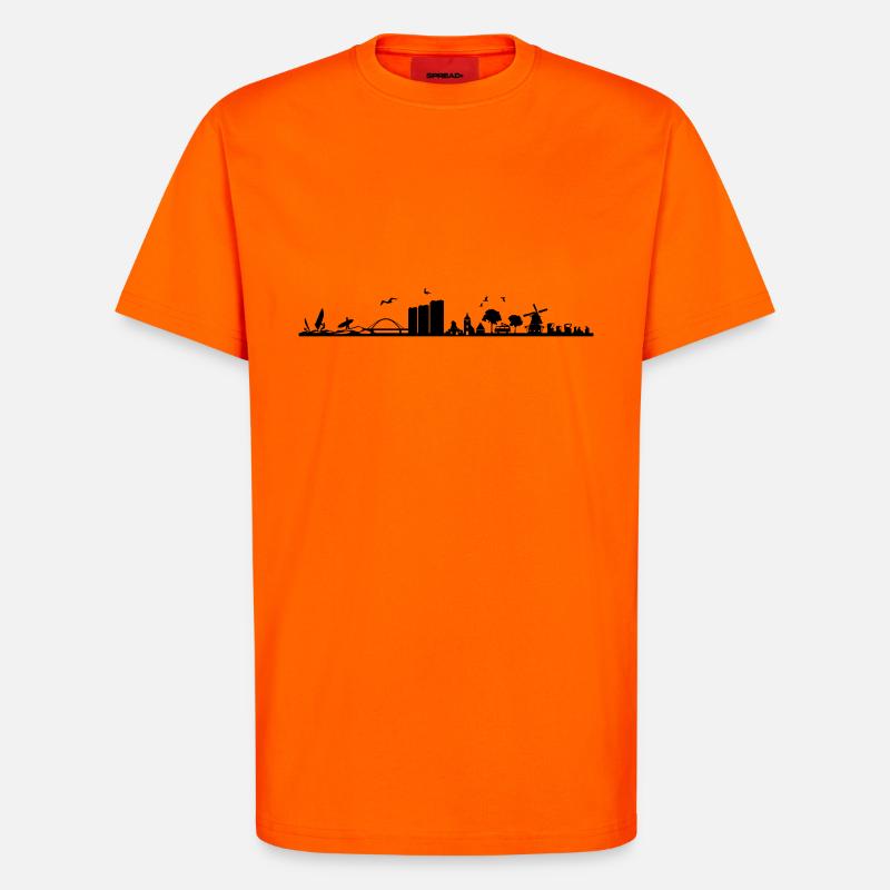 Skyline - Küste Fehmarn - T-Shirt - made by SPREAD - SUNSET ORANGE
