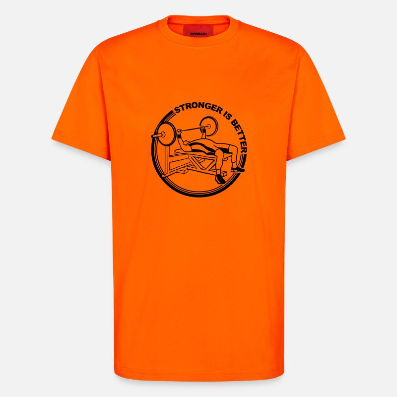 masterfitness_bankdruecker - T-Shirt - made by SPREAD - SUNSET ORANGE
