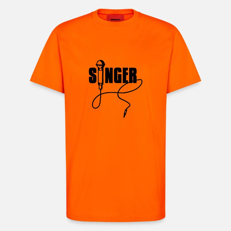 singer - T-Shirt - made by SPREAD - SUNSET ORANGE