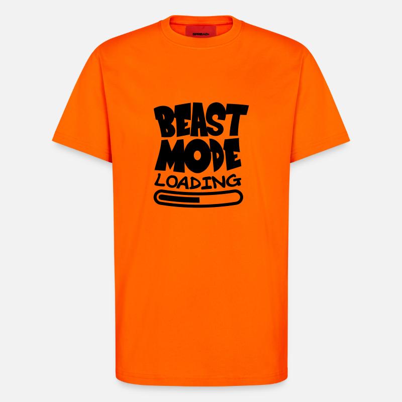 Beast ModeLoading Design - T-shirt bio décontracté fabriqué en UE - SUNSET ORANGE