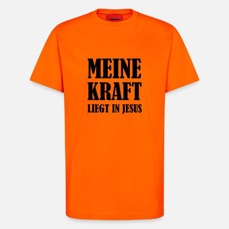 kraft_in_jesus_01 - T-Shirt - made by SPREAD - SUNSET ORANGE