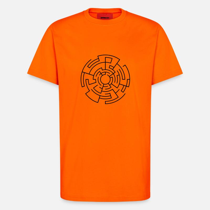 labyrinth - T-Shirt - made by SPREAD - SUNSET ORANGE