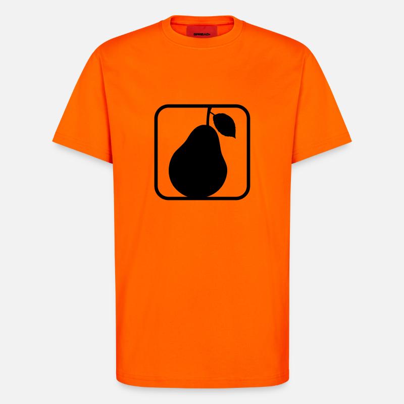 Pear Logo - T-shirt bio décontracté fabriqué en UE - SUNSET ORANGE