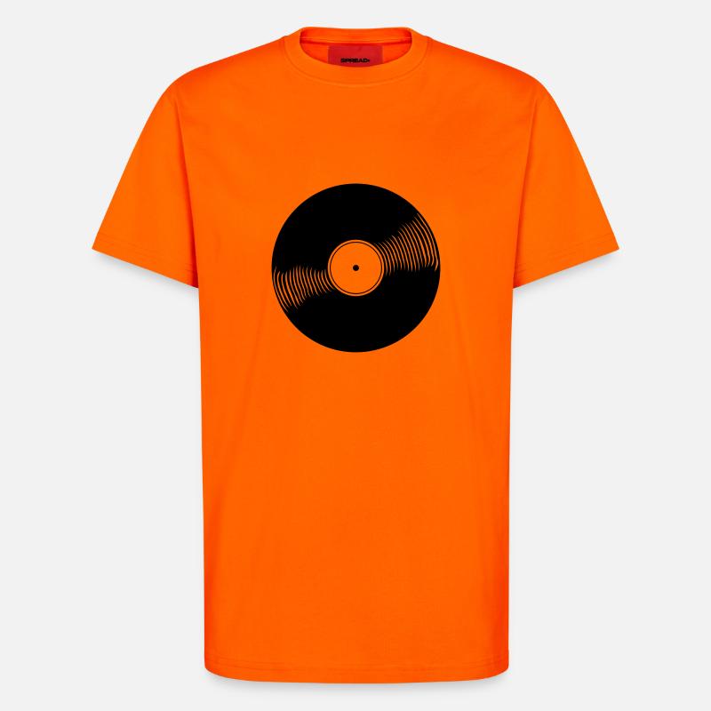 DJ - Schallplatte - T-Shirt - made by SPREAD - SUNSET ORANGE