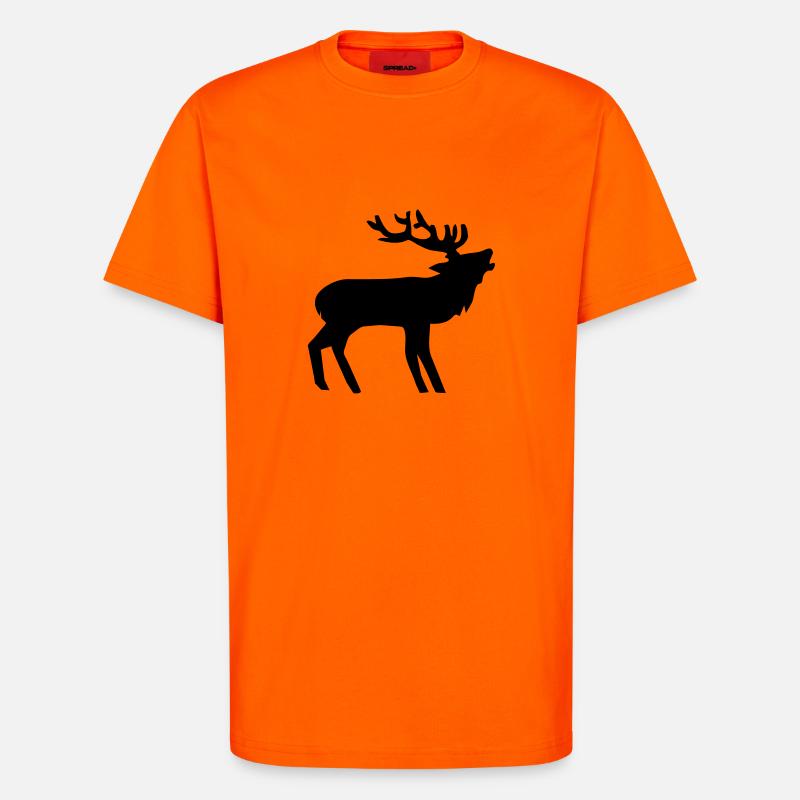 Hirsch - T-Shirt - made by SPREAD - SUNSET ORANGE