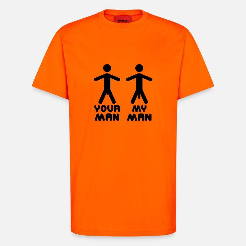 Your My Man - T-shirt bio décontracté fabriqué en UE - SUNSET ORANGE