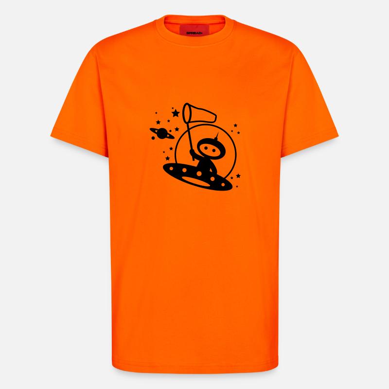 Kosmonaut Sternenfänger - T-Shirt - made by SPREAD - SUNSET ORANGE