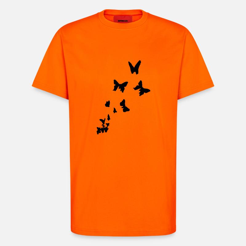 butterfly - schmetterlinge - T-Shirt - made by SPREAD - SUNSET ORANGE