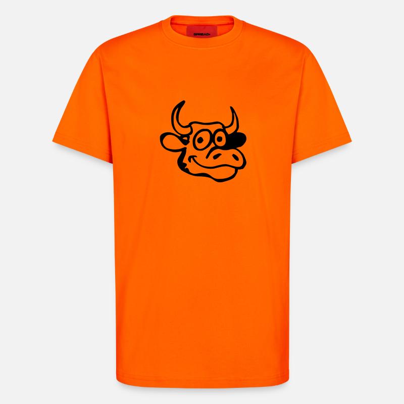 kuh kopf - T-Shirt - made by SPREAD - SUNSET ORANGE