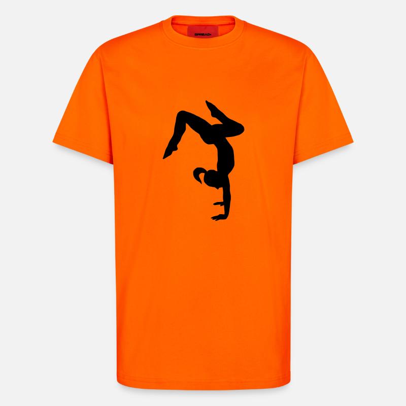 Handstand - T-Shirt - made by SPREAD - SUNSET ORANGE
