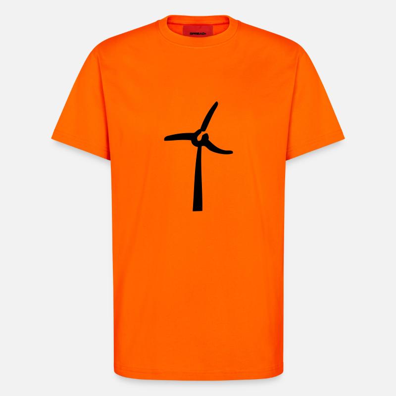 Windmill, éolienne, Windrad - T-Shirt - made by SPREAD - SUNSET ORANGE