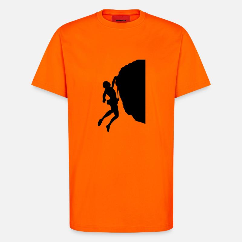 Klettern # 4 - T-Shirt - made by SPREAD - SUNSET ORANGE