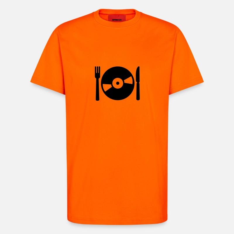 Vinyl Schallplatte - T-Shirt - made by SPREAD - SUNSET ORANGE