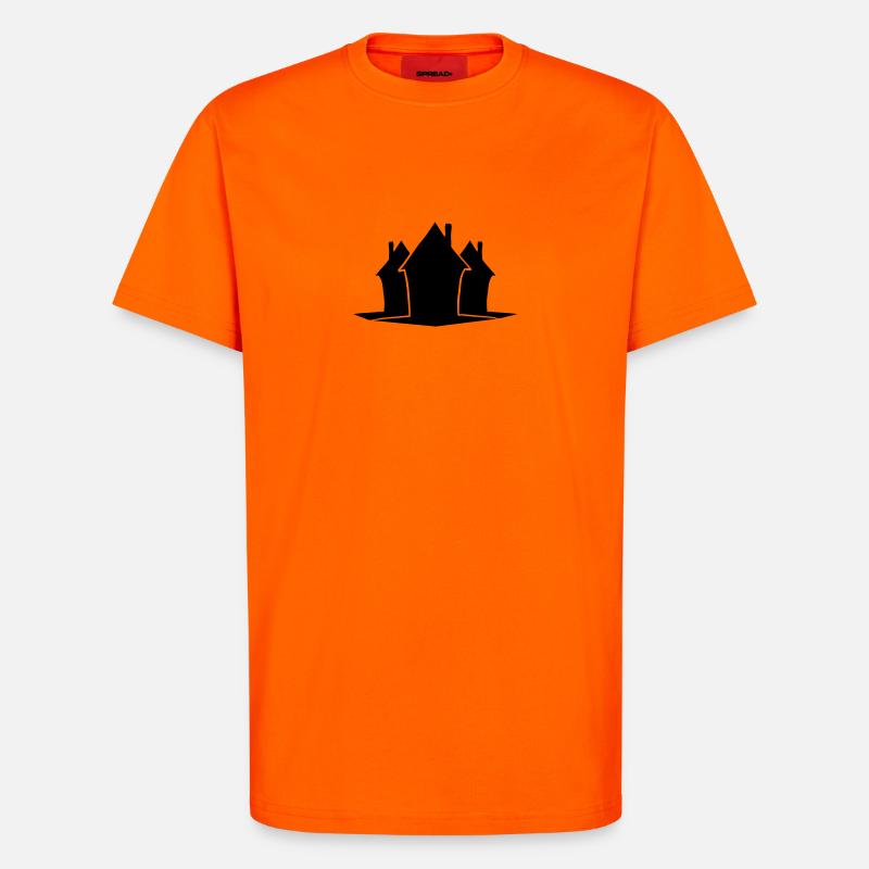 Nachbarschafts Häuser - T-Shirt - made by SPREAD - SUNSET ORANGE