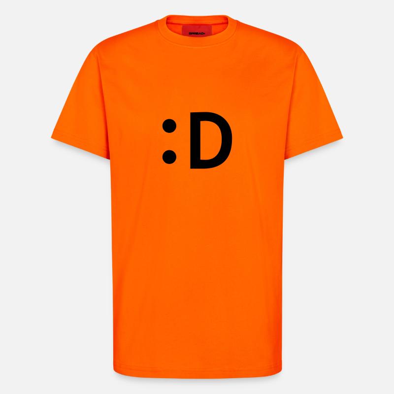 :D smiley lachen - T-Shirt - made by SPREAD - SUNSET ORANGE