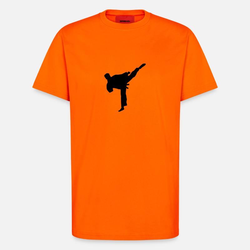 kampfsport_b_1c - T-shirt bio décontracté fabriqué en UE - SUNSET ORANGE