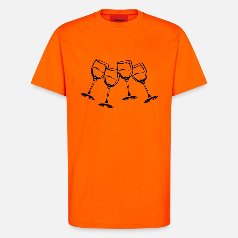wein glaeser - T-Shirt - made by SPREAD - SUNSET ORANGE
