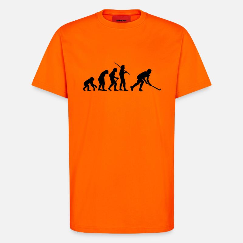 Evolution Hockey 2 - T-shirt bio décontracté fabriqué en UE - SUNSET ORANGE