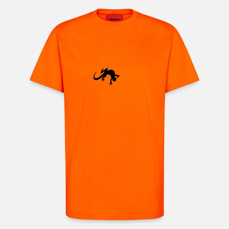 salamandre - T-shirt bio décontracté fabriqué en UE - SUNSET ORANGE