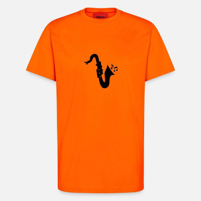 saxofon - T-Shirt - made by SPREAD - SUNSET ORANGE