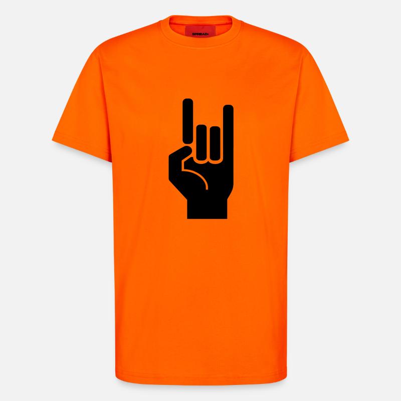 Rock and roll hand de - T-Shirt - made by SPREAD - SUNSET ORANGE