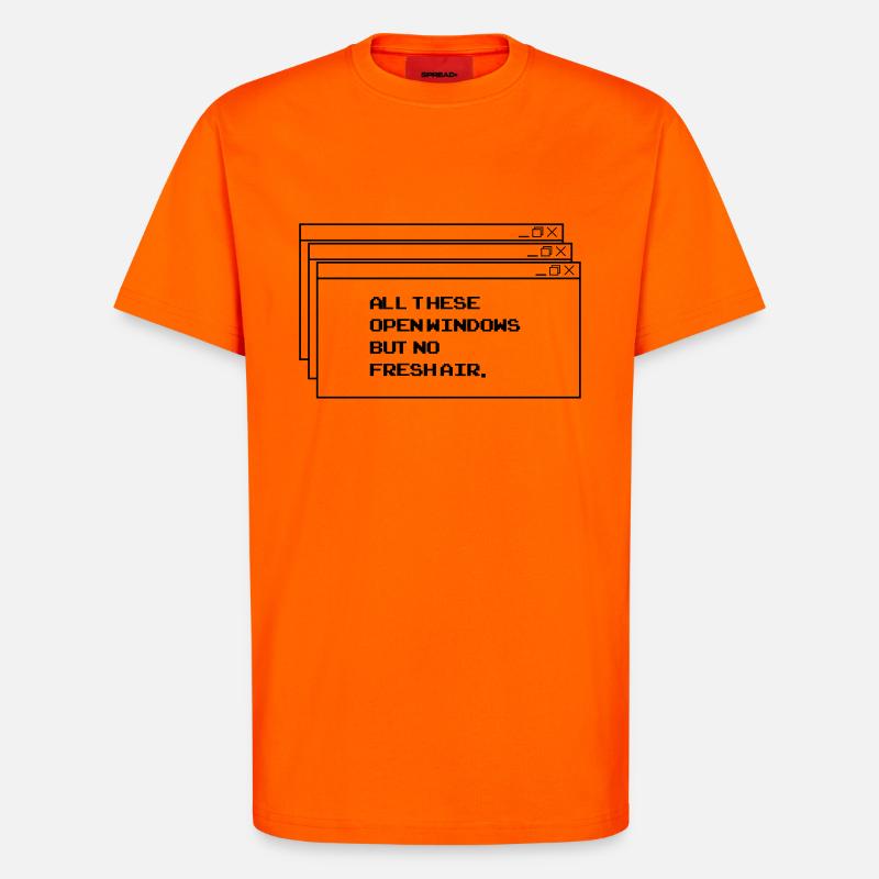 All These open Windows - T-Shirt - made by SPREAD - SUNSET ORANGE