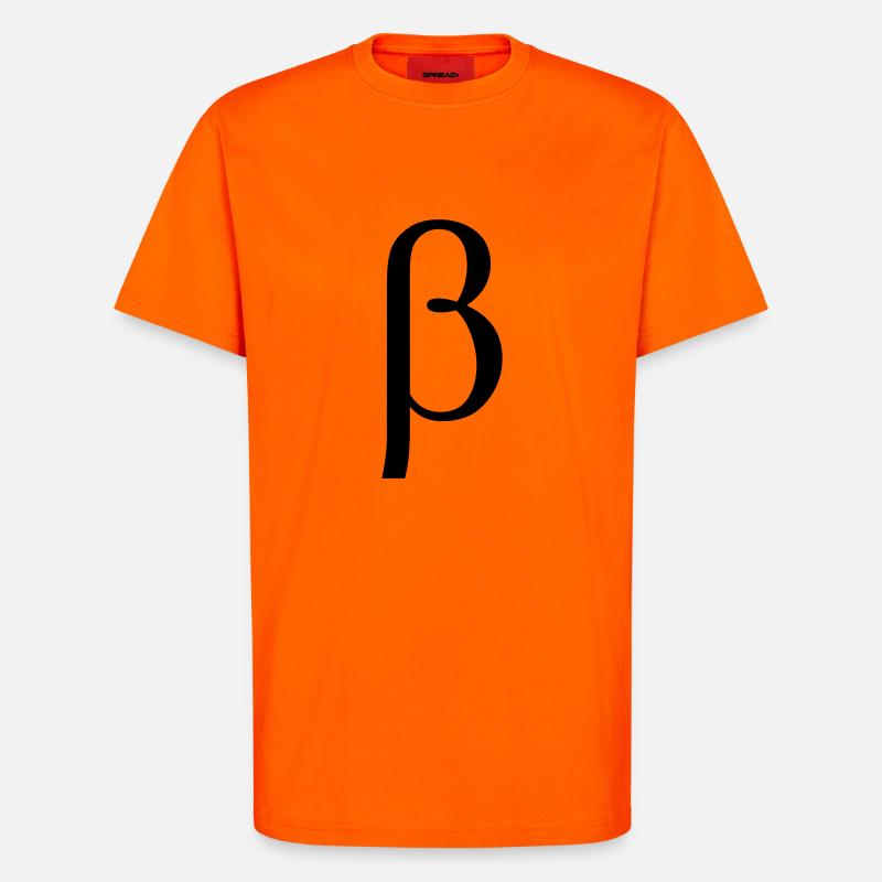beta græske bogstav - Organic relaxed T-shirt made in EU - SUNSET ORANGE