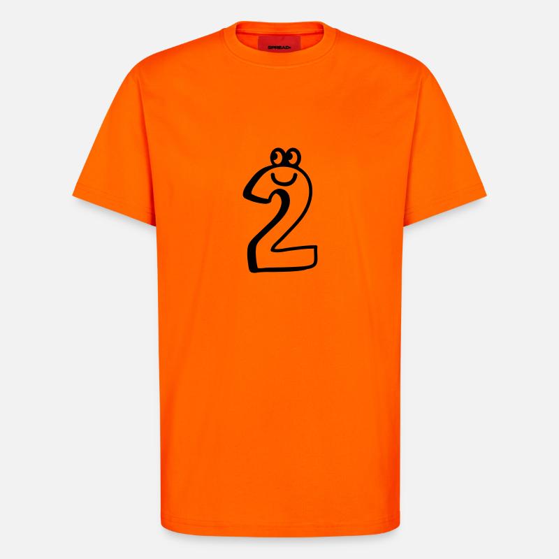 2 - Zwei - Line - T-Shirt - made by SPREAD - SUNSET ORANGE
