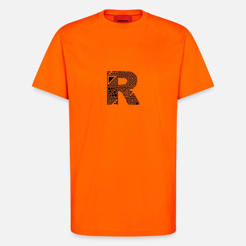 Buchstabe R - T-Shirt - made by SPREAD - SUNSET ORANGE