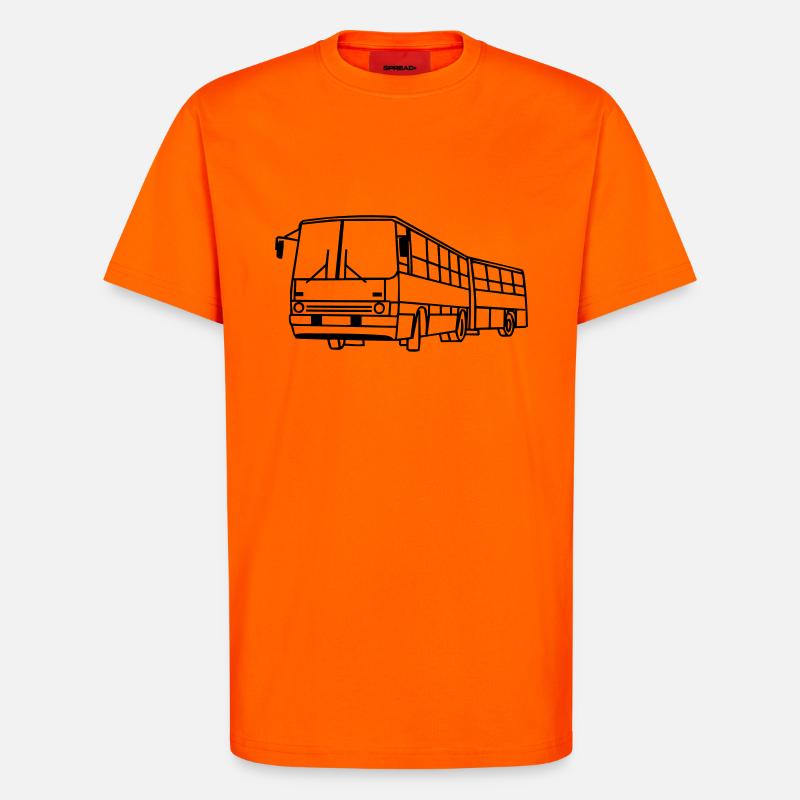 Ikarus 280 Gelenkbus - T-Shirt - made by SPREAD - SUNSET ORANGE