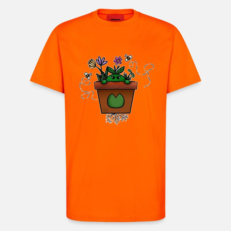Pot2Shoot! Von Pousse2Bamboo ! - T-Shirt - made by SPREAD - SUNSET ORANGE