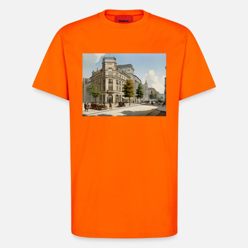 Städtebild 20er Jahre - T-Shirt - made by SPREAD - SUNSET ORANGE