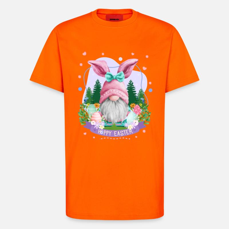 Hoppy Gnome Easter - Easter Gift Idea - T-Shirt - made by SPREAD - SUNSET ORANGE