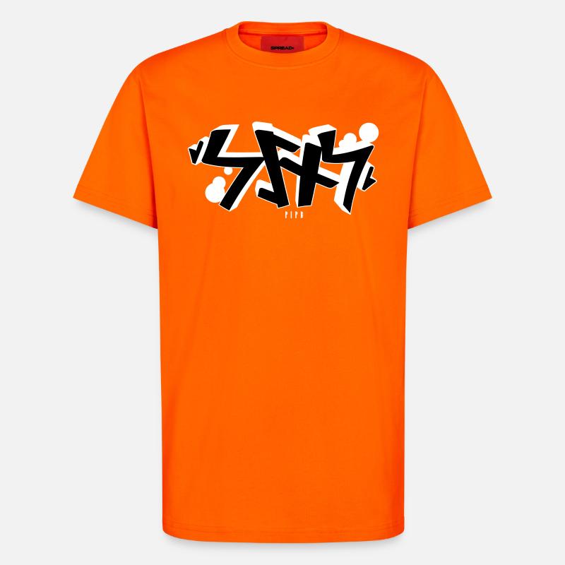 Sins rune graffiti - T-Shirt - made by SPREAD - SUNSET ORANGE