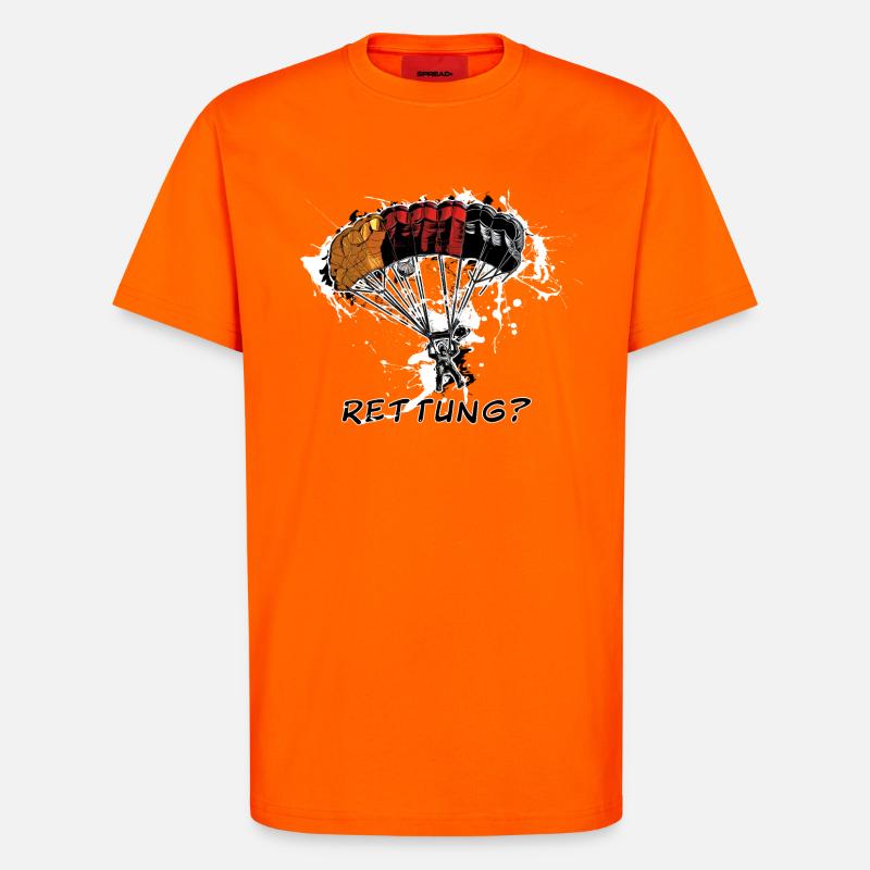 Fallschirmspringer - T-Shirt - made by SPREAD - SUNSET ORANGE