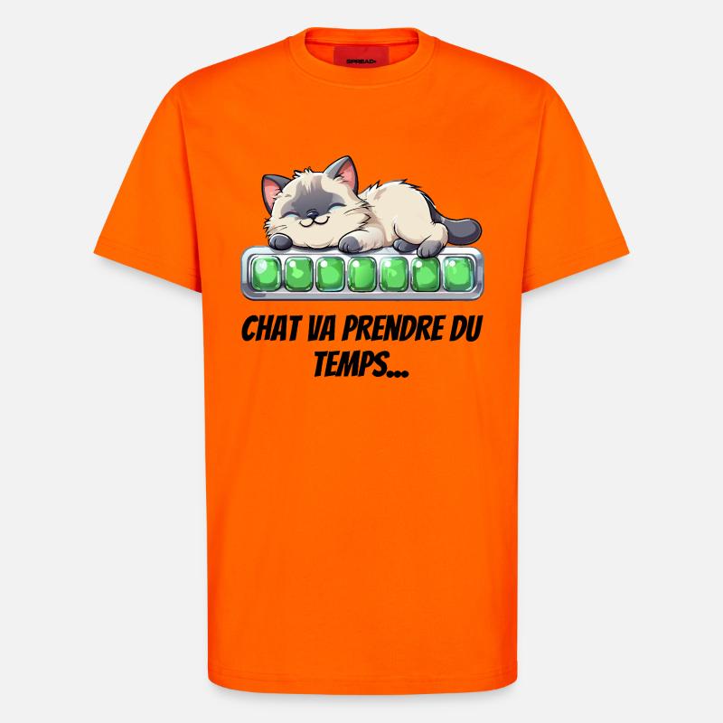 Katze wird Zeit brauchen - süßes Kätzchen - T-Shirt - made by SPREAD - SUNSET ORANGE