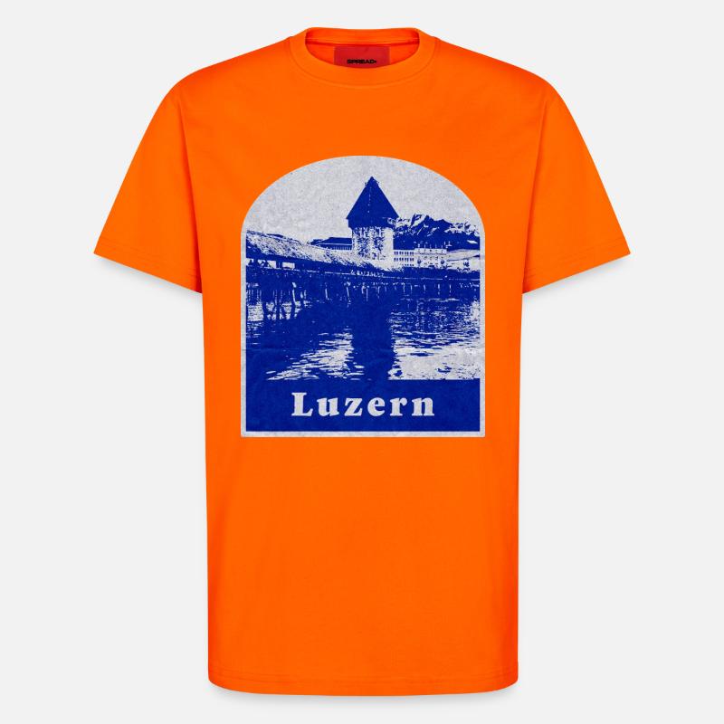 Luzern Schweiz - T-Shirt - made by SPREAD - SUNSET ORANGE