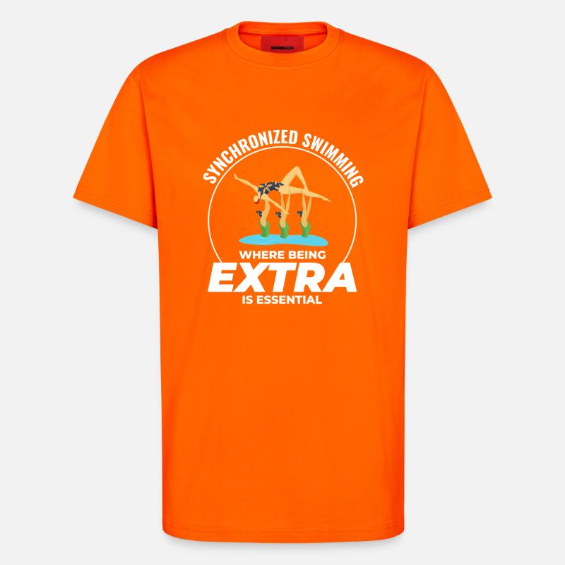 Synchronschwimmen, wo man extra ist - T-Shirt - made by SPREAD - SUNSET ORANGE